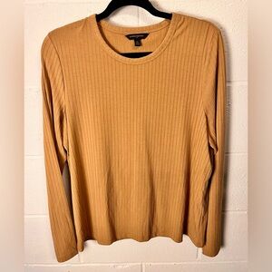 Banana Republic Tan Ribbed Long Sleeved Top XL